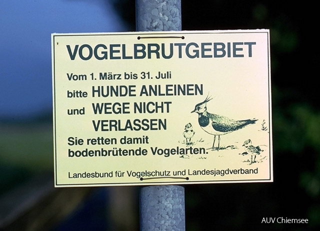 Naturschutzschild Vogelbrutgebiet