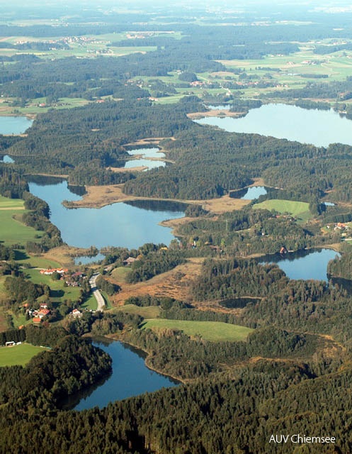 Eggstätter und Seeoner Seen aus der Luft