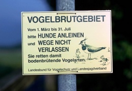 Naturschutzschild Vogelbrutgebiet