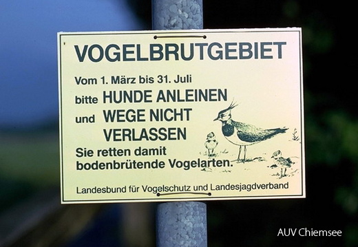 Naturschutzschild Vogelbrutgebiet