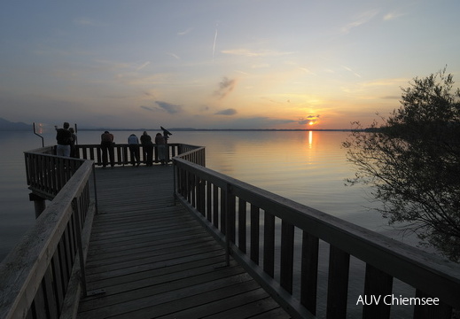 Sonnenuntergang an der Plattform