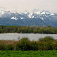 Blick auf den Turm Hirschauer Bucht