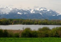 Blick auf den Turm Hirschauer Bucht