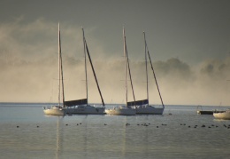 Boote im Morgennebel  -1-