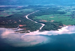 Achendelta bei Hochwasser