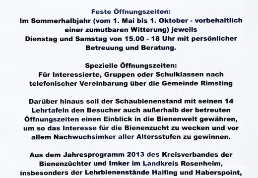 Hinweis auf Aktionen