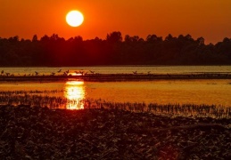 Sonnenuntergang in der Hirschauer Bucht