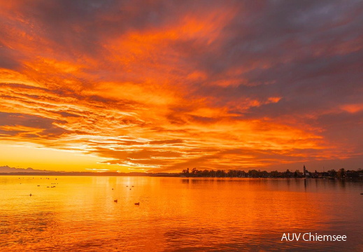 Abendrot vor Seebruck