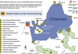 Standortkarte Hütte an der Prienmündung - PM -