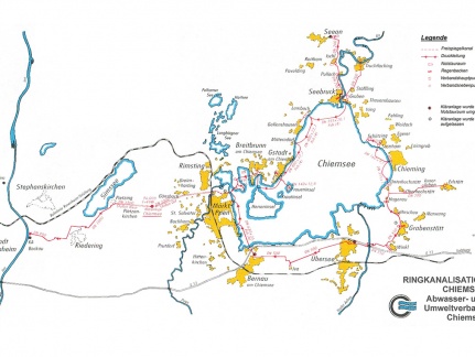 Ringkanalisation Chiemsee - Karte