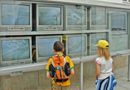 Fledermausausstellung - Videowand