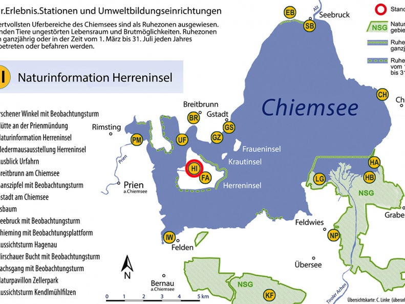 Standortkarte Infotafeln Herreninsel - HI -