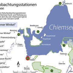 IW-Turmstandort auf der Chiemseekarte