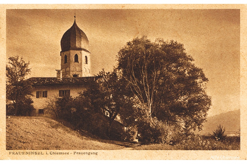 Frauengang und Münsterturm (Campanile) auf der Fraueninsel
GS - Station Gstadt am Chiemsee / Quelle: Verlag M. Hauch, Prien GS_1-Postkarte_Fraueninsel-1140pix.jpg