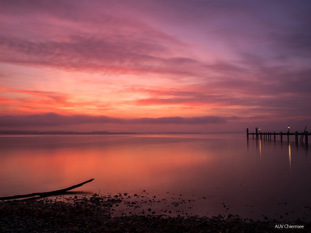 Morgenstimmung am Lambacher Chiemseestrand