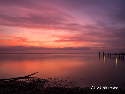 Morgenstimmung am Lambacher Chiemseestrand