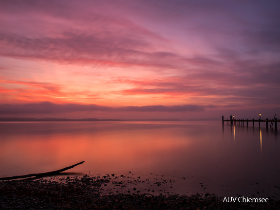 Morgenstimmung am Lambacher Chiemseestrand