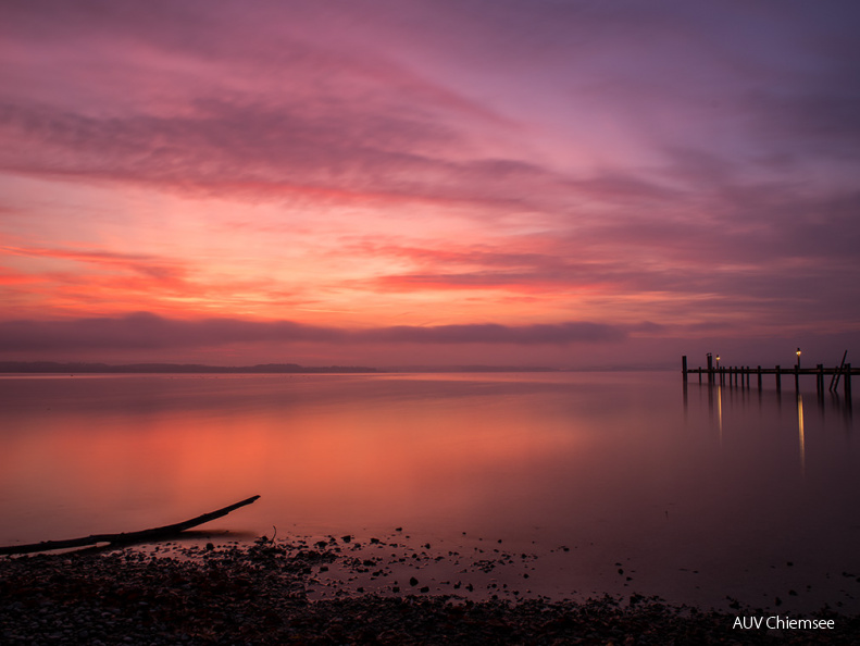 Morgenstimmung am Lambacher Chiemseestrand