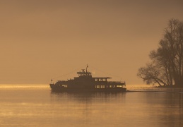 Chiemsee Schifffahrt bei Morgengrauen