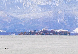 Luftspiegelung vor der Fraueninsel