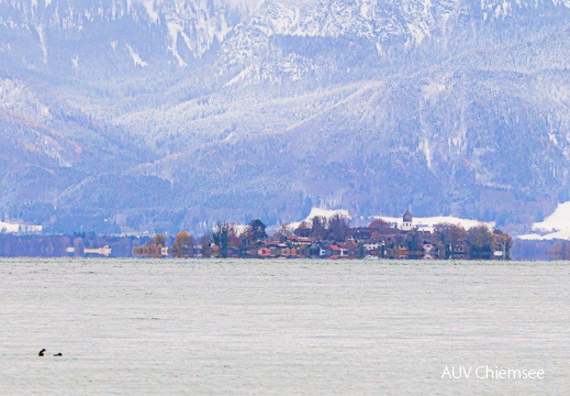 Luftspiegelung vor der Fraueninsel
