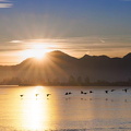Sonnenaufgang am 1.Januar 2025 in der Schafwaschener Bucht
