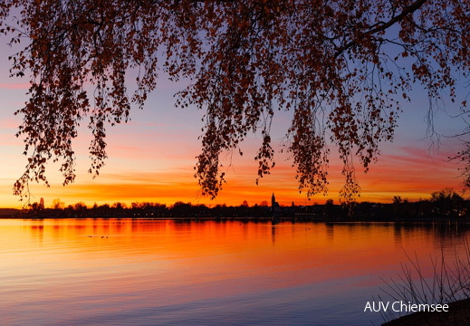 Abendrot über Seebruck