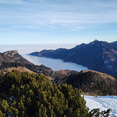 Hochnebel über dem Chiemgau
